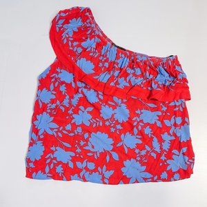 GIBSON Ibiza One-Shoulder Ruffle Top